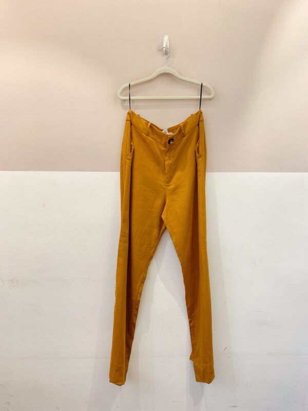 Calça marrom botão bordado Pitta M