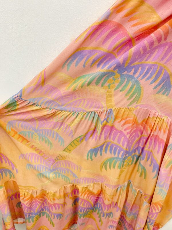 Vestido longo estampado rosa Farm M - Imagem 5