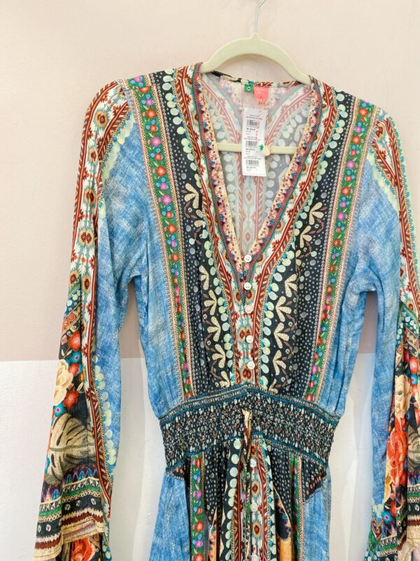 Vestido midi estampado botões Farm P - Imagem 3