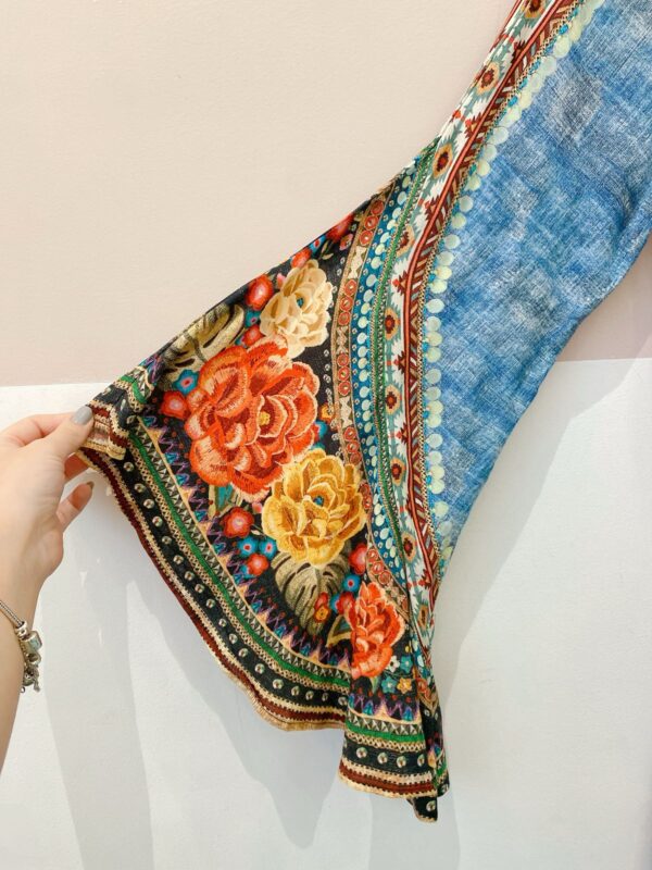 Vestido midi estampado botões Farm P - Imagem 7