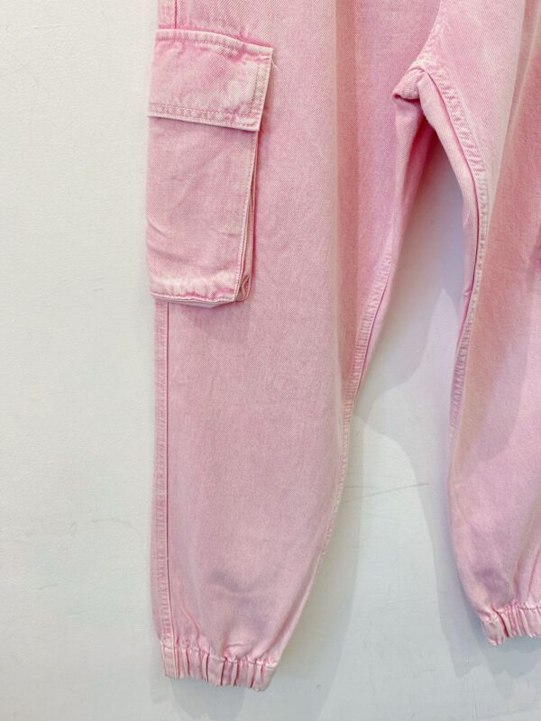 Calça jogger sarja rosa bolsos Bershka G - Imagem 5