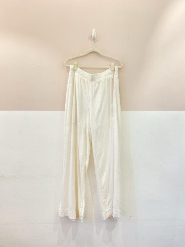 Calça bege cós elástico Peepou GG