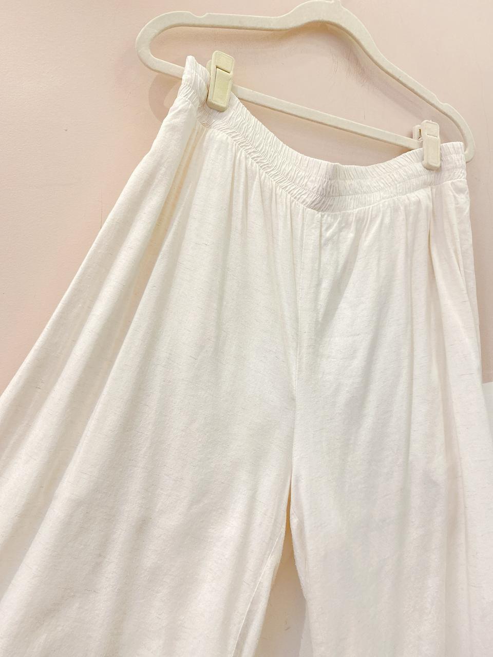 Calça bege cós elástico Peepou GG - Imagem 4