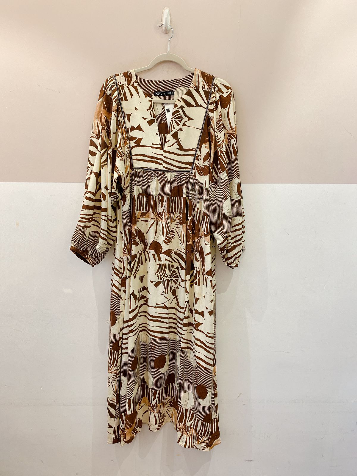 Vestido estampado flores Zara M - Imagem 2