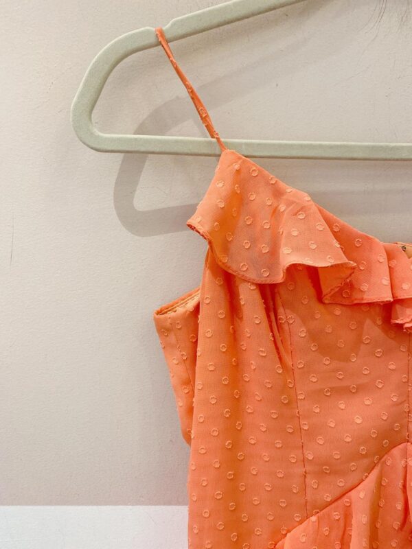 Vestido longo coral babados Dress & Go 38 - Imagem 3