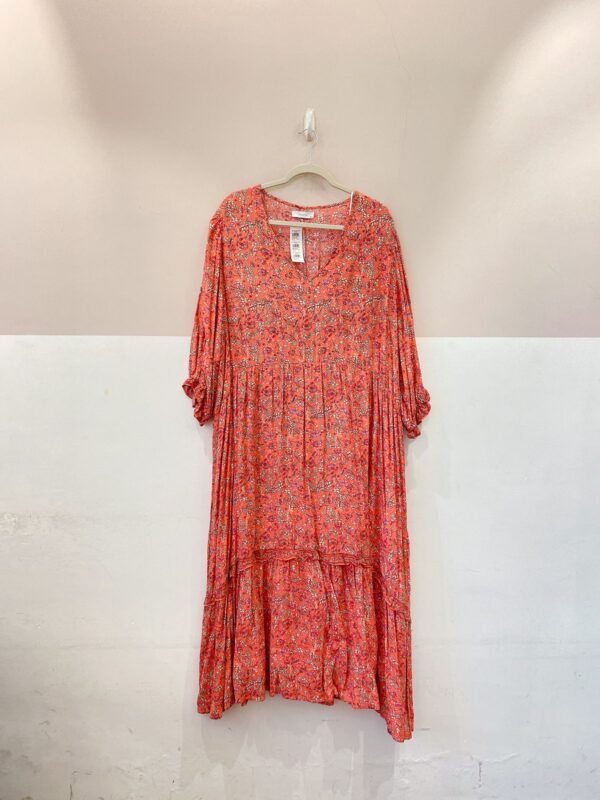 Vestido midi rosa floral Couchel 44/46