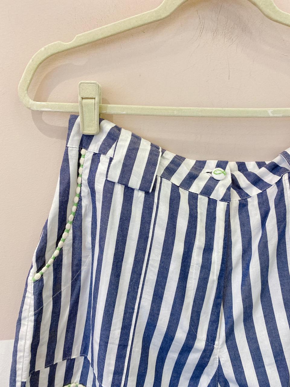 Short listrado azul Ahka G - Imagem 4