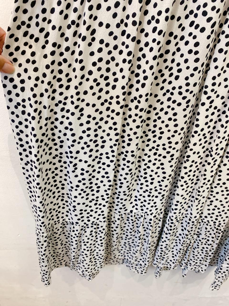 Vestido midi branco poás Zara GG - Imagem 6