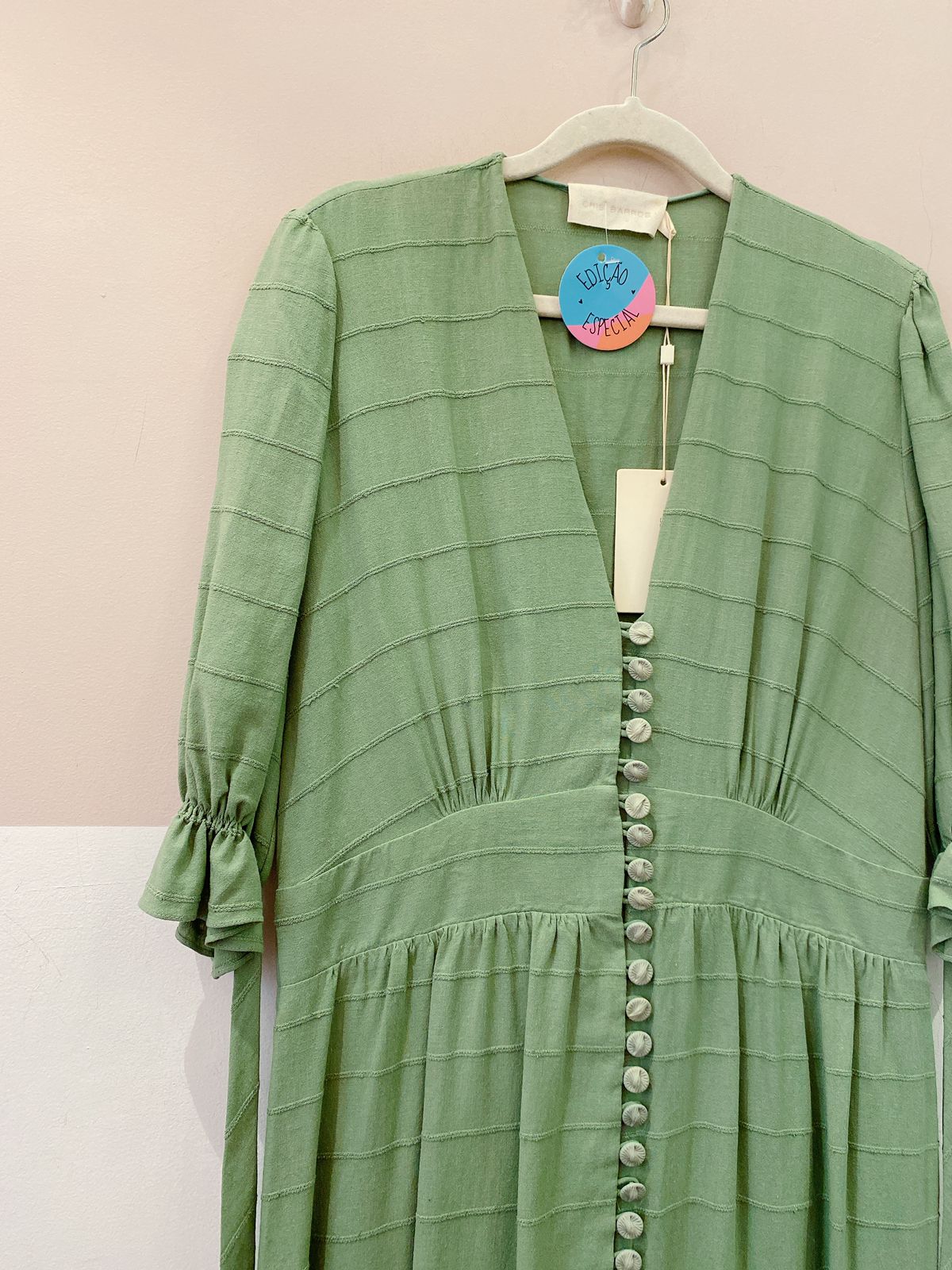 Vestido midi verde Cris Barros 38 - Imagem 4