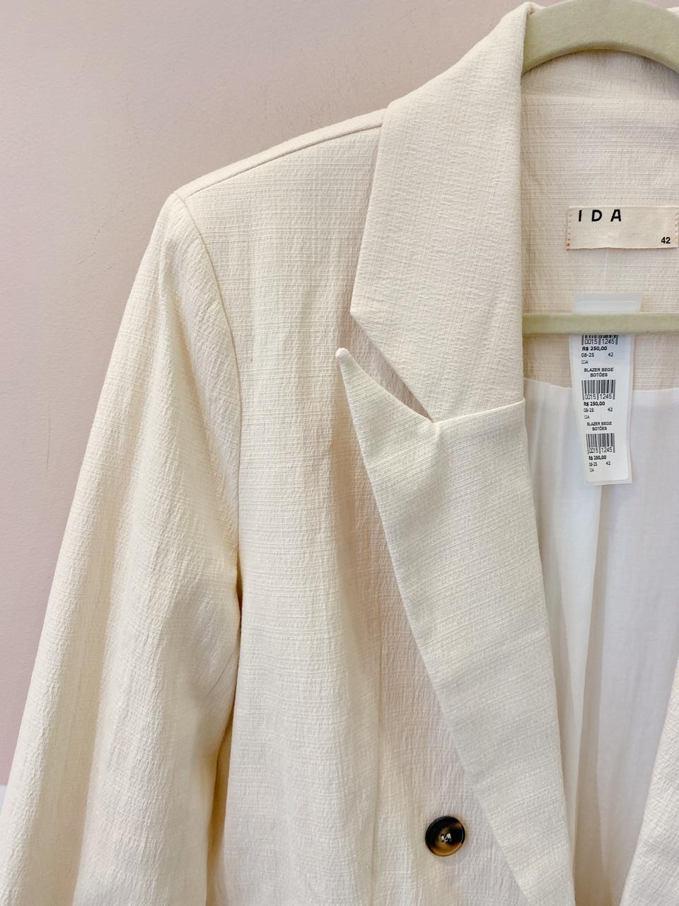 Blazer bege botões Ida 42 - Imagem 4