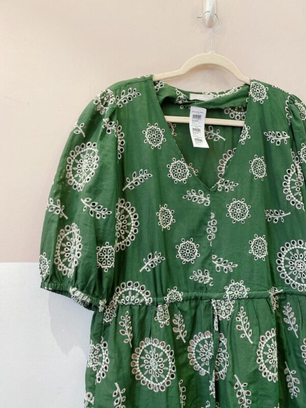 Vestido midi verde laise Idelogic G - Imagem 3