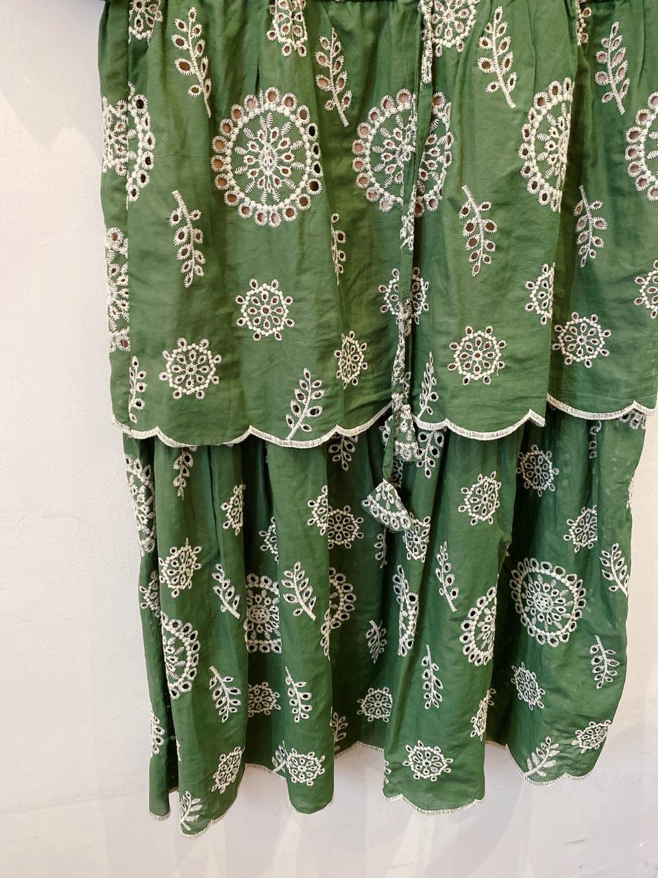 Vestido midi verde laise Idelogic G - Imagem 6