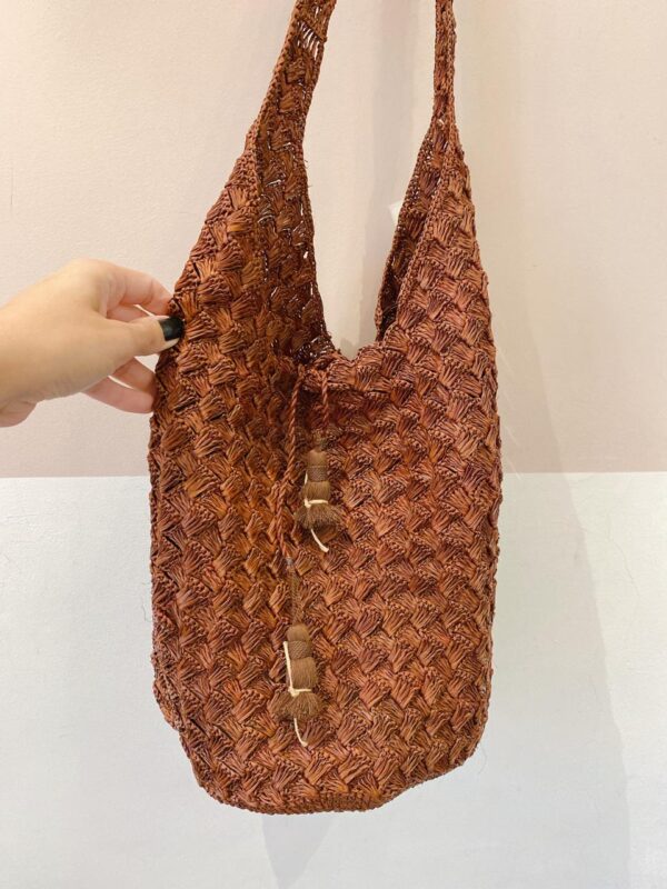Bolsa palha marrom Nannacay - Imagem 3