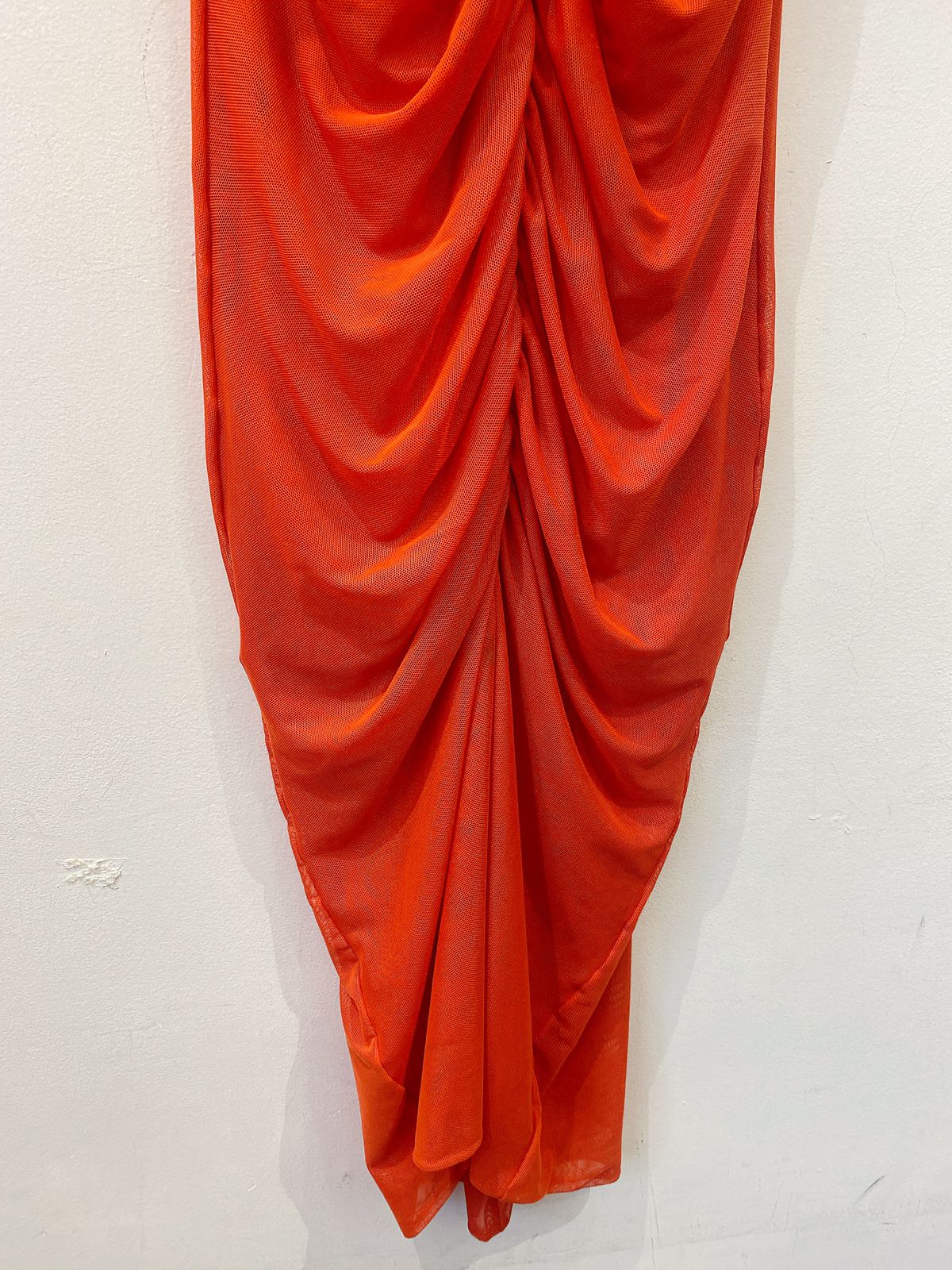 Vestido midi tule laranja franzido Vix P - Imagem 6