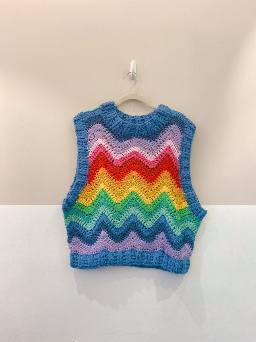 Colete colorido tricot Farm M