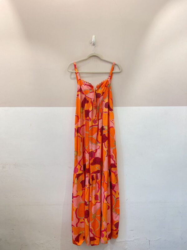 Vestido longo estampa laranja Dress to GG