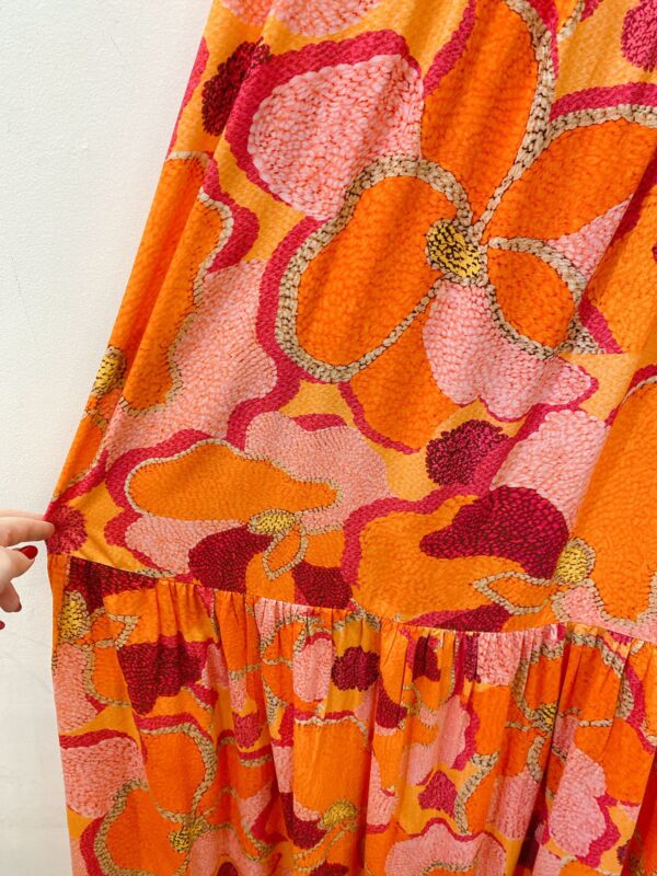 Vestido longo estampa laranja Dress to GG - Imagem 5