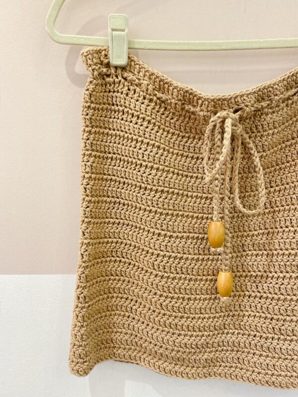 Minissaia crochet bege Salga M - Imagem 3