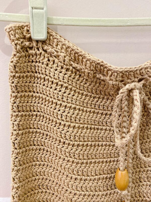 Minissaia crochet bege Salga M - Imagem 5