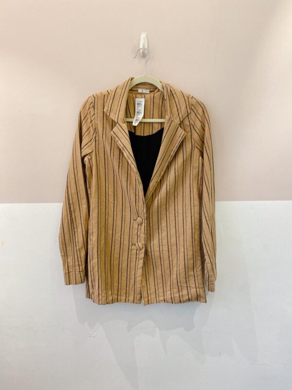 Blazer marrom listrado Loja 3 P