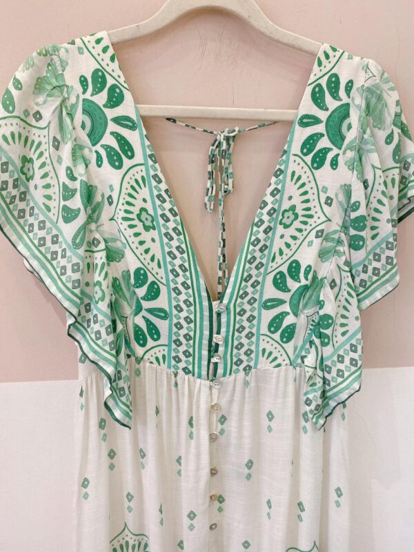 Vestido estampa verde Farm M - Imagem 3