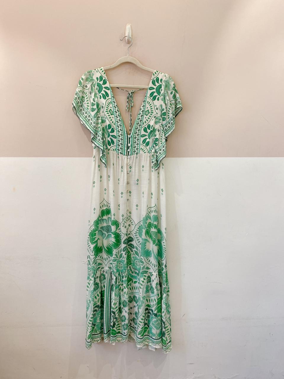 Vestido estampa verde Farm M - Imagem 2