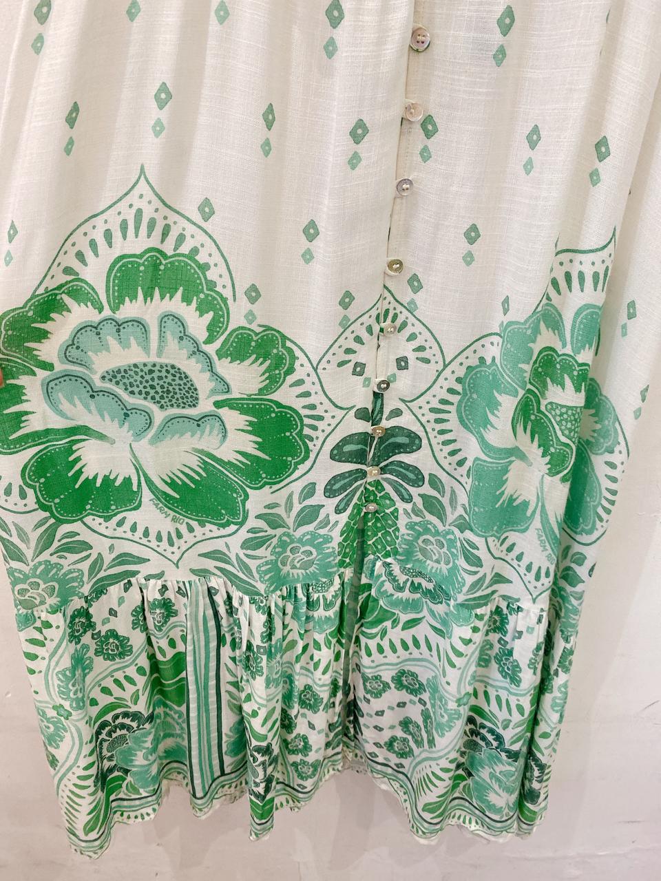Vestido estampa verde Farm M - Imagem 8