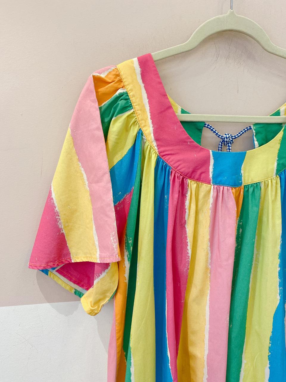 Vestido midi listrado Farm P - Imagem 4