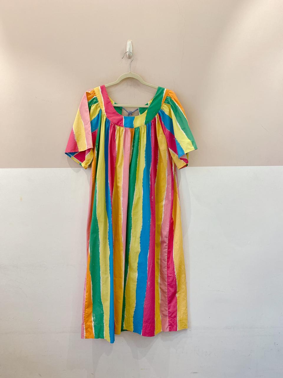 Vestido midi listrado Farm P - Imagem 2