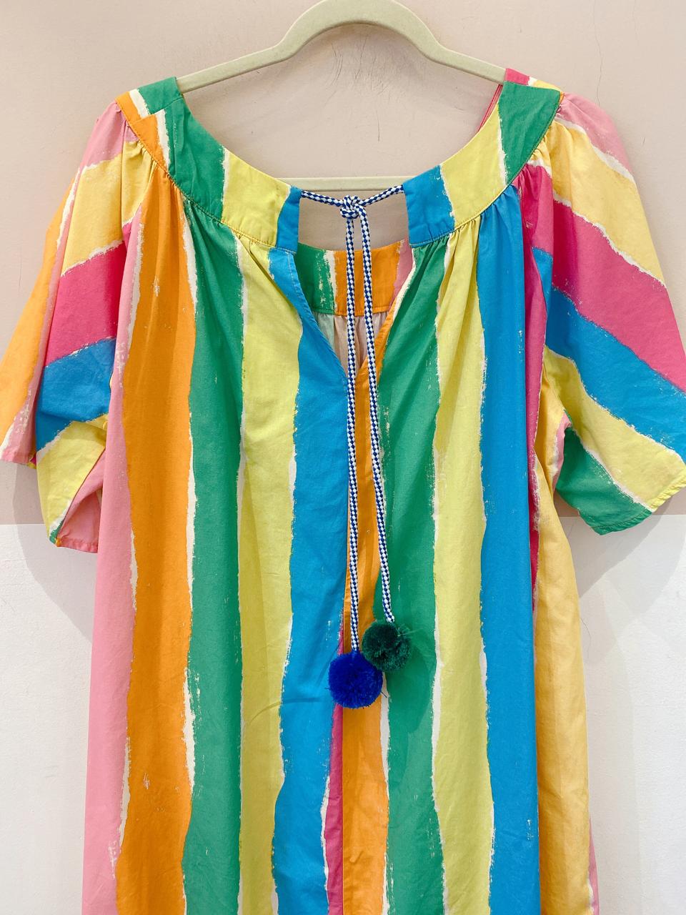 Vestido midi listrado Farm P - Imagem 6