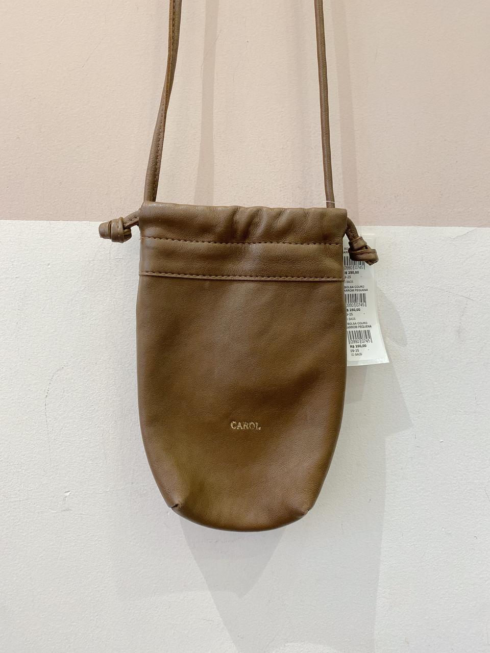 Bolsa couro marrom pequena Id Bags - Imagem 4