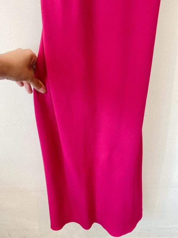 Vestido midi fucsia aplicação Cris Barros 38 - Imagem 5