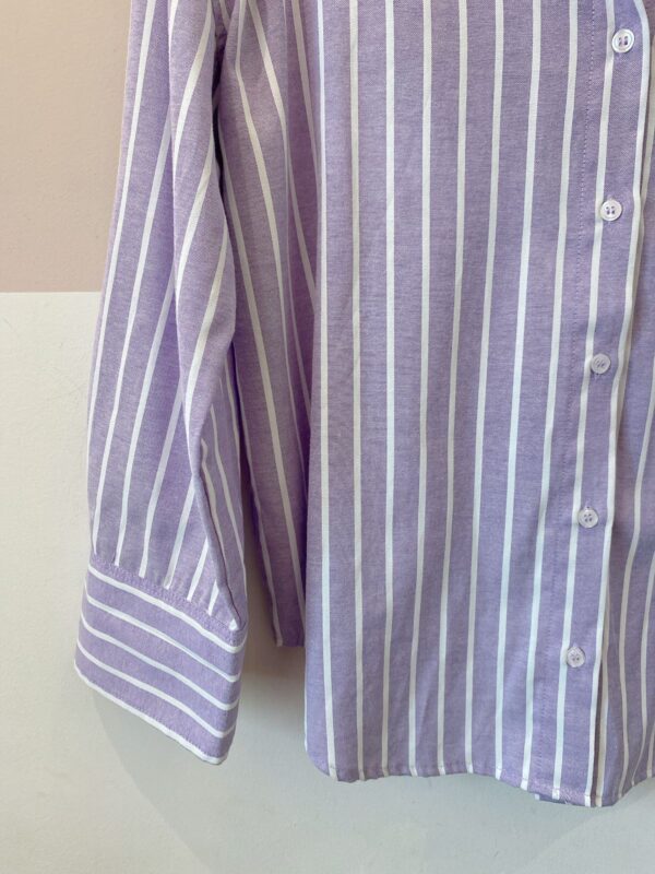 Camisa lilás listrada Zara P - Imagem 5