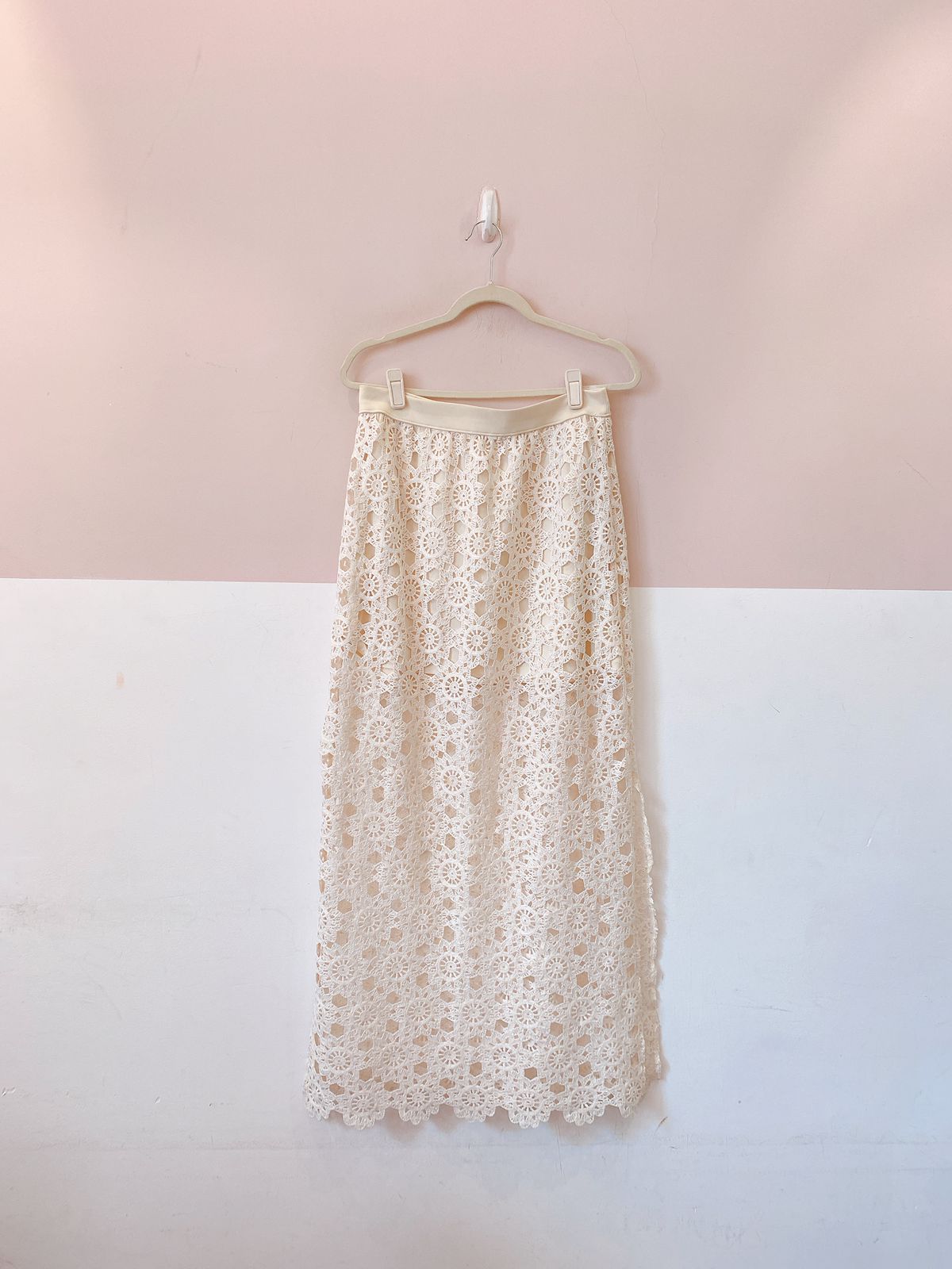 Saia midi crochet off white C&A + PatBo M - Imagem 2