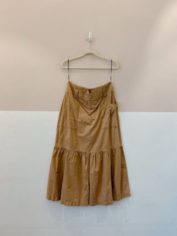 Saia midi marrom Maria Filó M