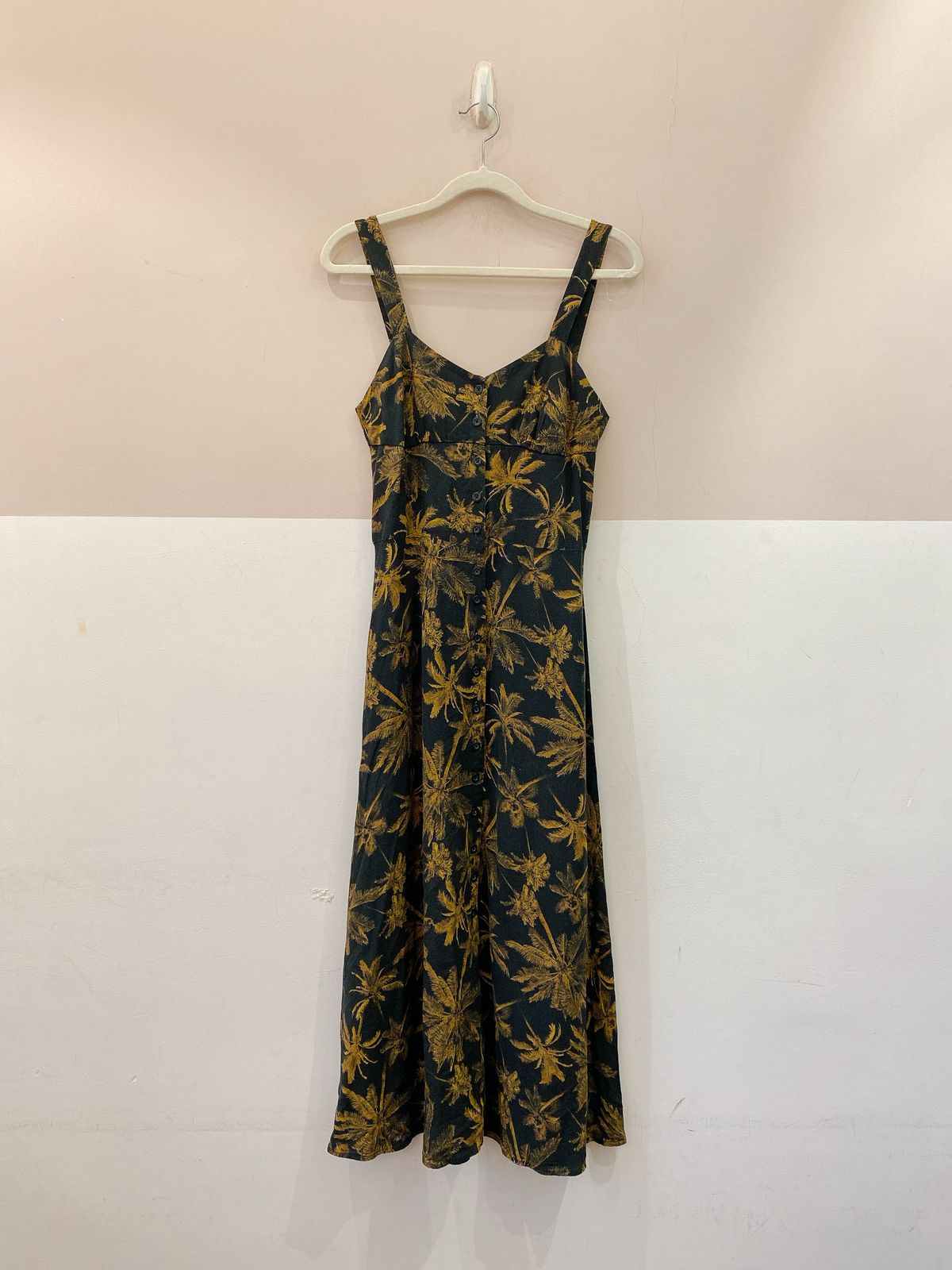 Vestido midi escuro coqueiro Farm M - Imagem 2