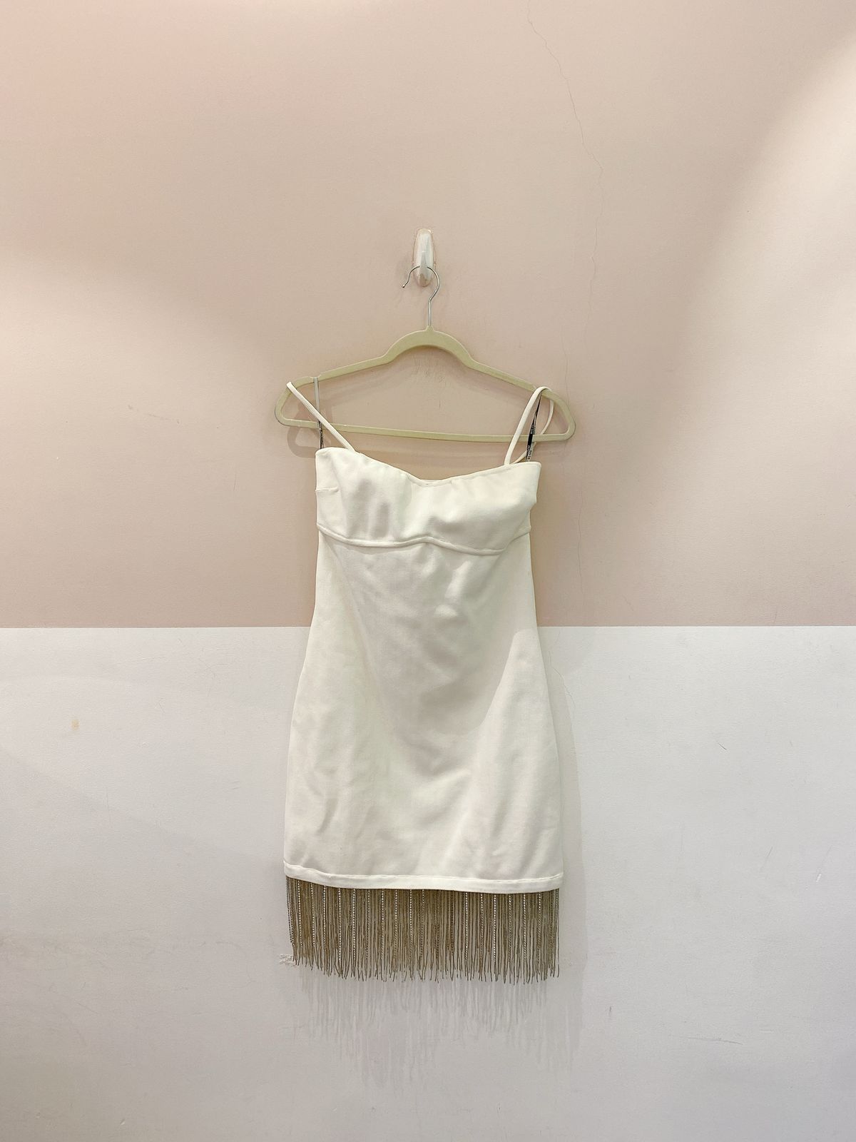 Vestido curto tricot franja Eugênia Sanson M - Imagem 2