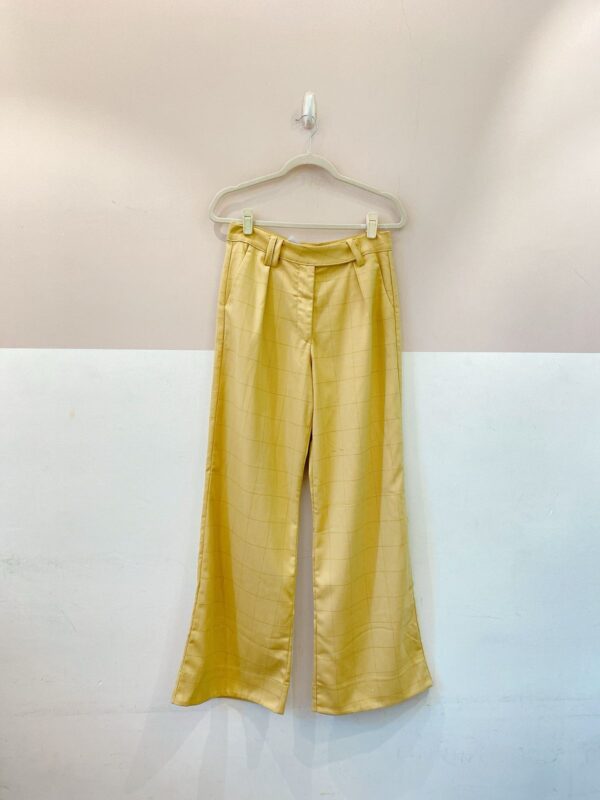 Pantalona grid amarela Isy P