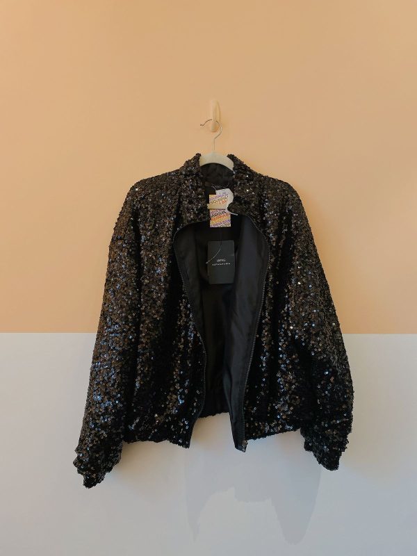 Jaqueta paetês preta Animale G