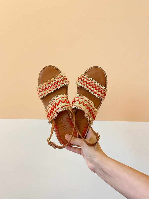 Sandalia palha bordada Anas 37