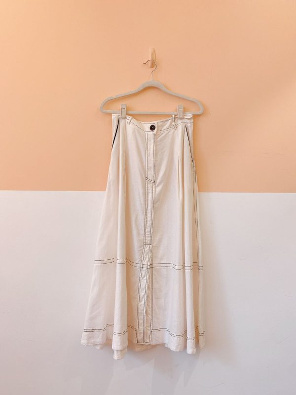 Saia off pesponto preto Dress To M