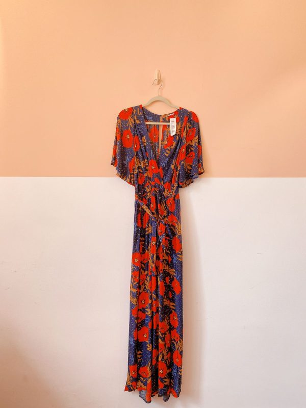 Macacão azul estampa vermelha Cantão P